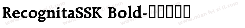 RecognitaSSK Bold字体转换